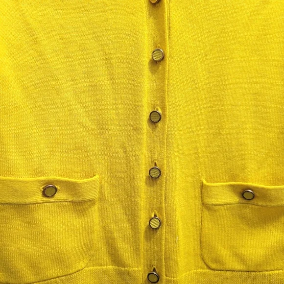 Banana Republic Golden Yellow Knit Cardigan Sweater size S - Picture 3 of 13